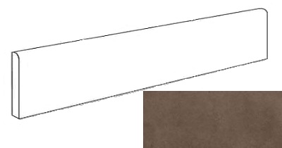 Фото плитки Dwell Brown Leather Battiscopa Matt (A1FE) Керамогранит, размер 7.2x60