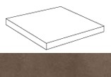 Фото плитки Dwell Brown Leather Scalino Angolare DX (A1LC) Керамогранит, размер 33x33