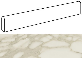 Фото плитки MARVEL Royal Calacatta Battisc. Dig. Lap. (AFBR) 4,6x60 Керамогранит, размер 60x4.6
