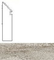 Фото плитки Klif Silver Battiscopa Sag.SX (AN4M) Керамогранит, размер 7.2x30