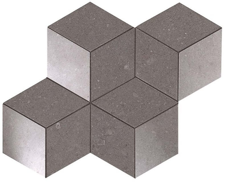 Фото плитки Kone Grey Mosaico Esagono (AUN5) Керамогранит, размер 30x35