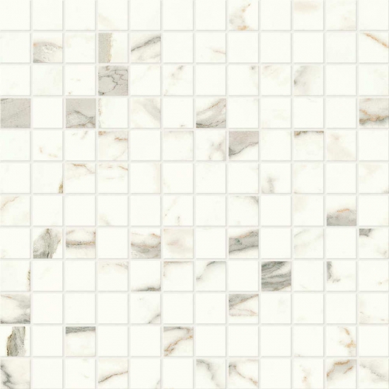 Фото плитки Marvel Calacatta Prestigio Mosaico Lapp (A424) Керамогранит, размер 30x30