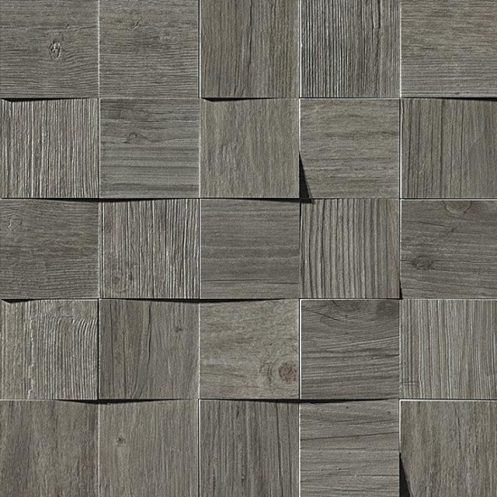 Фото плитки Axi Grey Timber Mosaico 3D (AMV4) керамогранит, размер 35x35