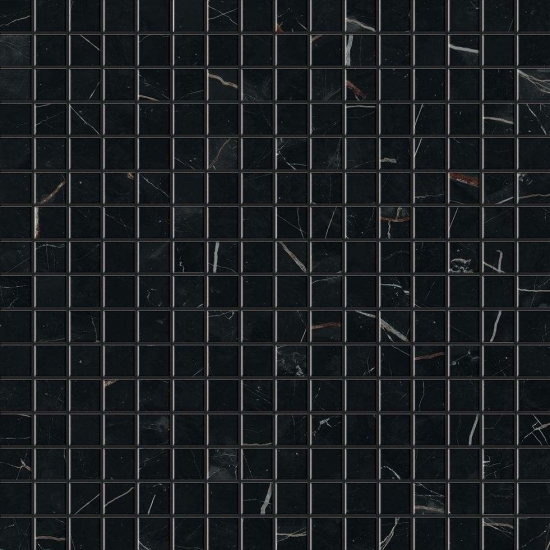 Фото плитки Marvel Black Atlantis  Mosaico Lappato (AOVB) Керамогранит, размер 30x30