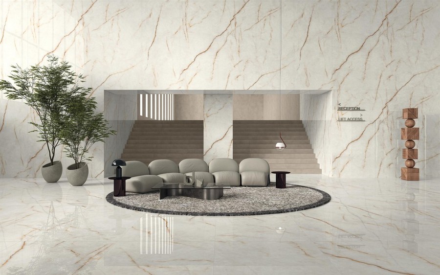 Выбор фактур и форматов керамогранита под мрамор от Marvel Diva