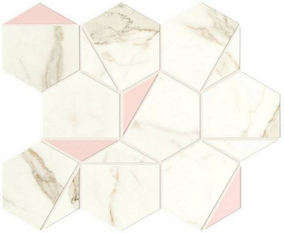 Мозаика Marvel Calacatta Prestigio Rose Hex Silk (A4WS) 
