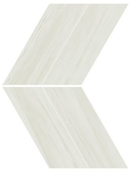 Мозаика Marvel Bianco Dolomite Chevron Lappato (AS1Q) 