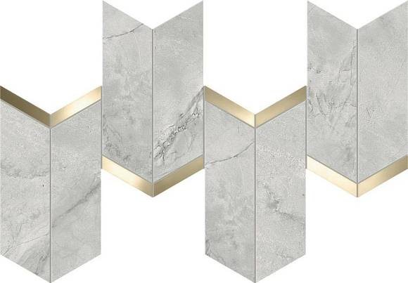 Мозаика Marvel Grey Cloud Mosaico Chevron Lappato (AF8Z) 