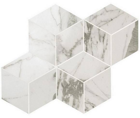 Мозаика Marvel Statuario Select Mos. Esagono Lapp. (ADVK) 