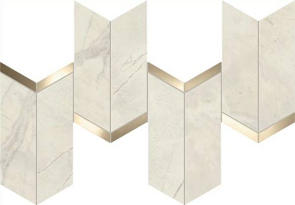 Мозаика Marvel Calacatta Perla Mosaico Chevron Lappato (AF8Y) 