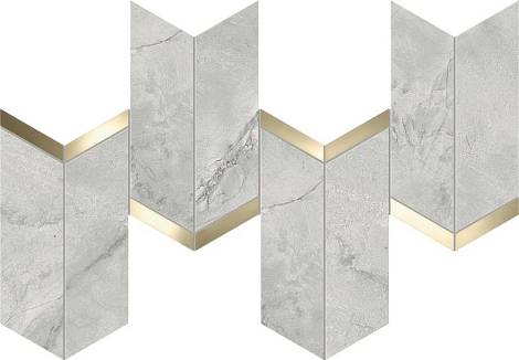 Мозаика Marvel Grey Cloud Mosaico Chevron Lappato (AF8Z) 